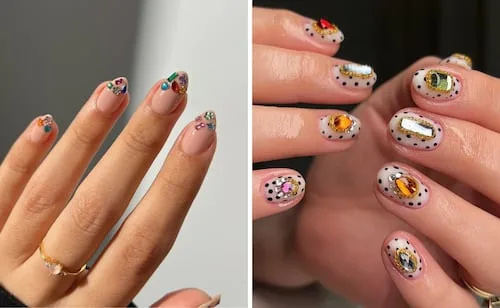 Bedazzled nails: la tendencia de uñas que lleva el brillo al máximo