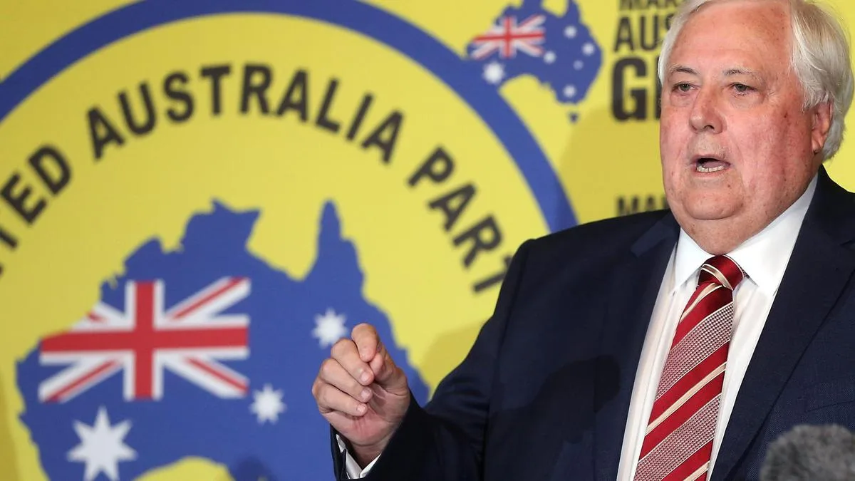 Clive Palmer applies to rename United Australia Party