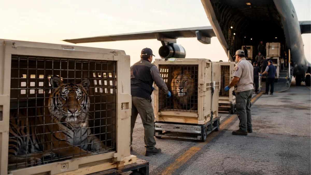 Resgate de 30 tigres e leões de antigo zoológico mobiliza operação que chamou atenção mundial