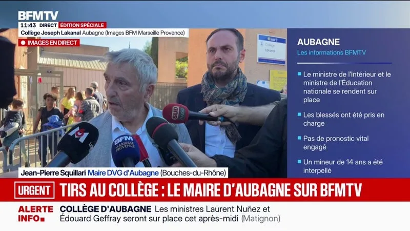 Principal blessé par balle: "Le CPE a maîtrisé l'élève", affirme Jean-Pierre Squillari, maire DVG d'Aubagne
