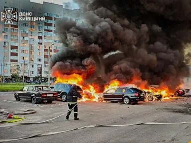Russian drones batter Ukraine's Kyiv region, hitting apartments and warehouses for a second day