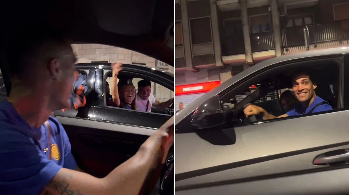 Un grupo de personas sorprendió a Lautaro Martínez en su auto y le cantó el “feliz cumpleaños”: la reacción del delantero