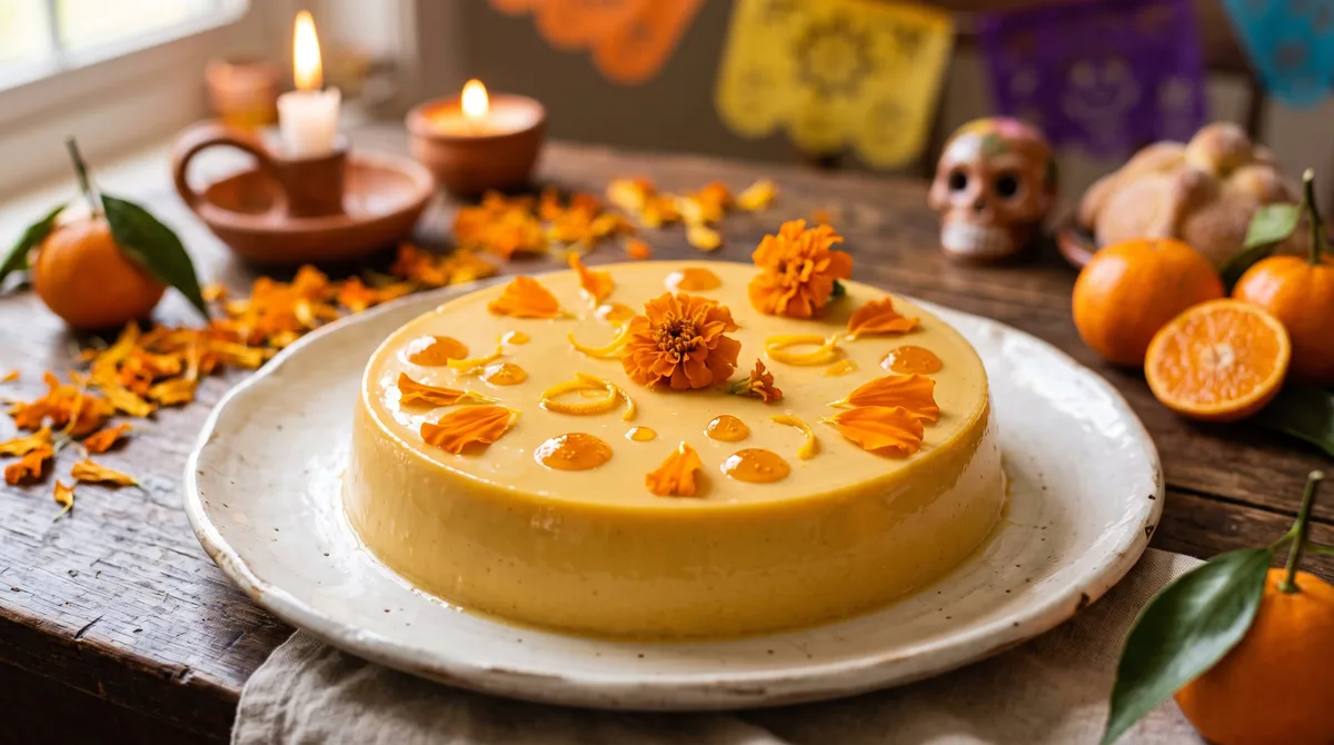 Gelatina de tres leches con flor de cempasúchil: la receta que arrasa en TikTok