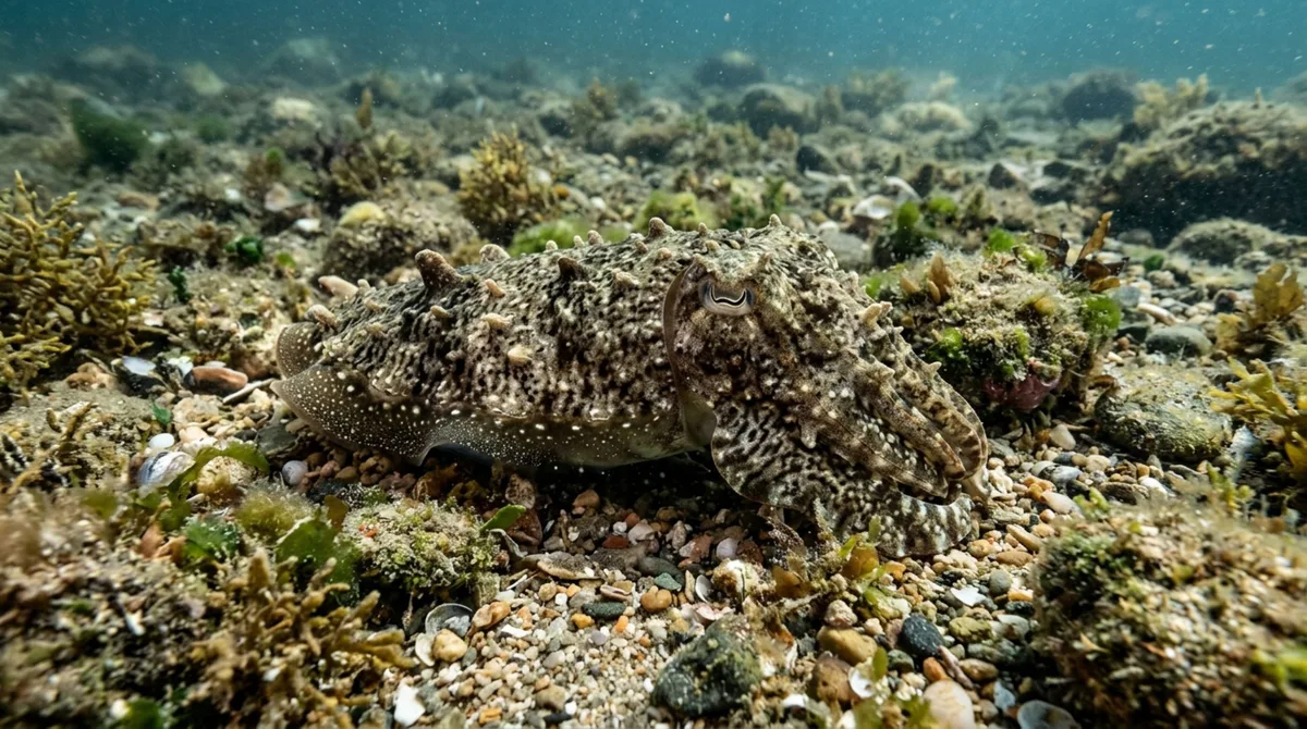 O animal que consegue alterar a textura da própria pele para desaparecer entre pedras, areia e algas