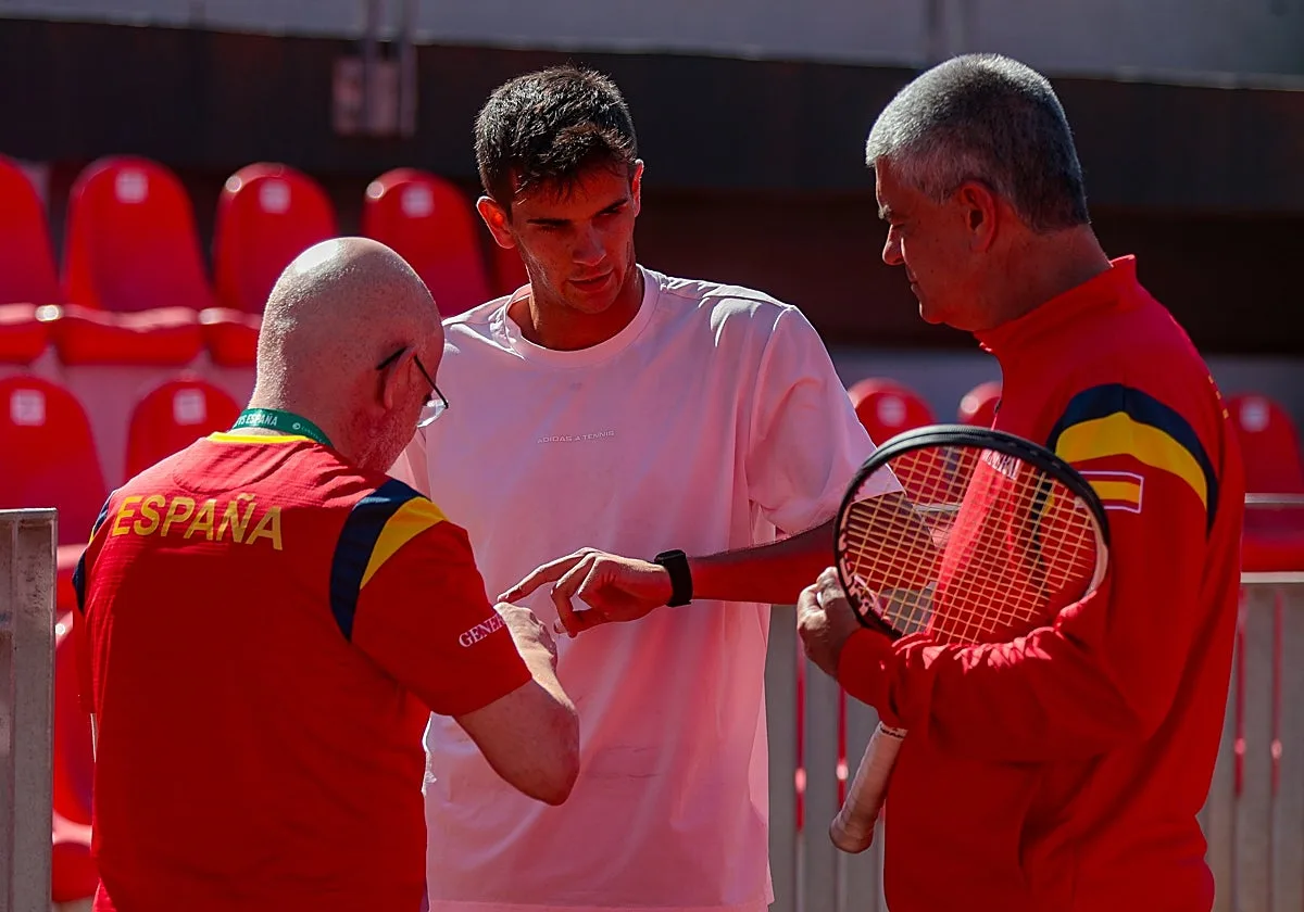 Susto de Rafa Jódar antes de la eliminatoria ante Chile