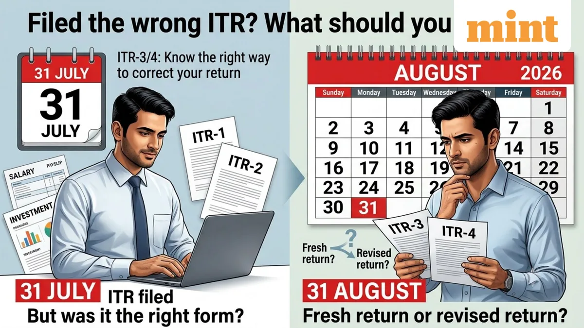 Wrong ITR form filed by 31 July: Should you submit a fresh ITR-3 by August-end or revise it later?