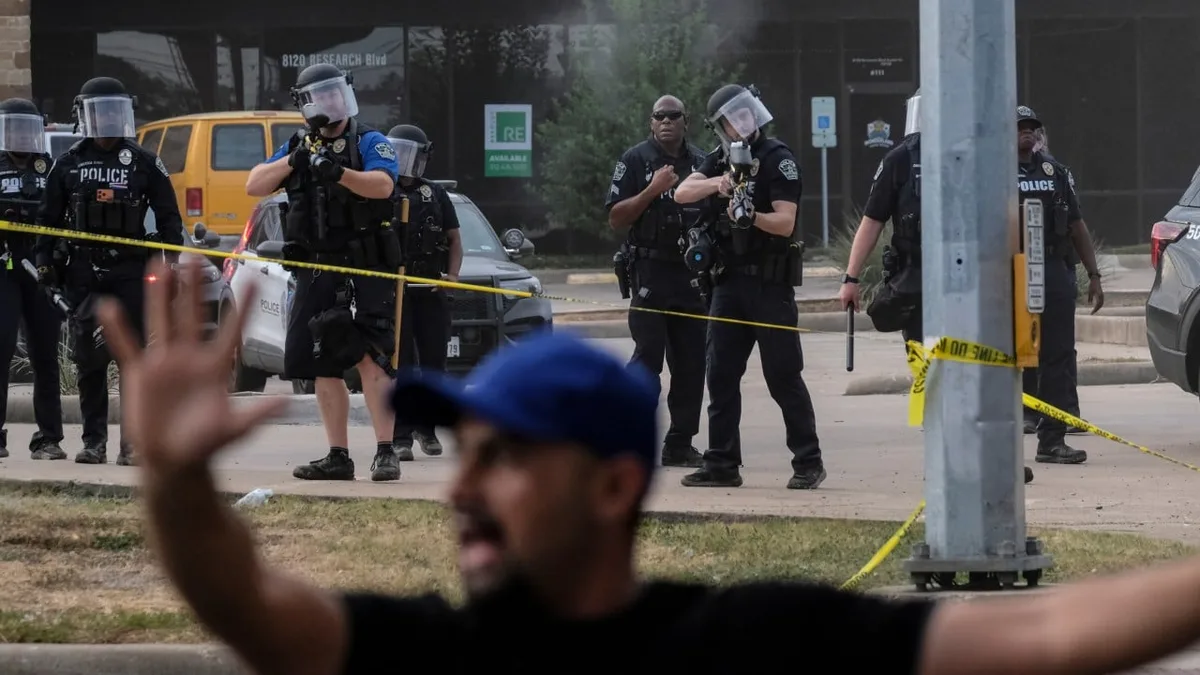 ICE agent shoots and wounds man in Texas, sparking protest