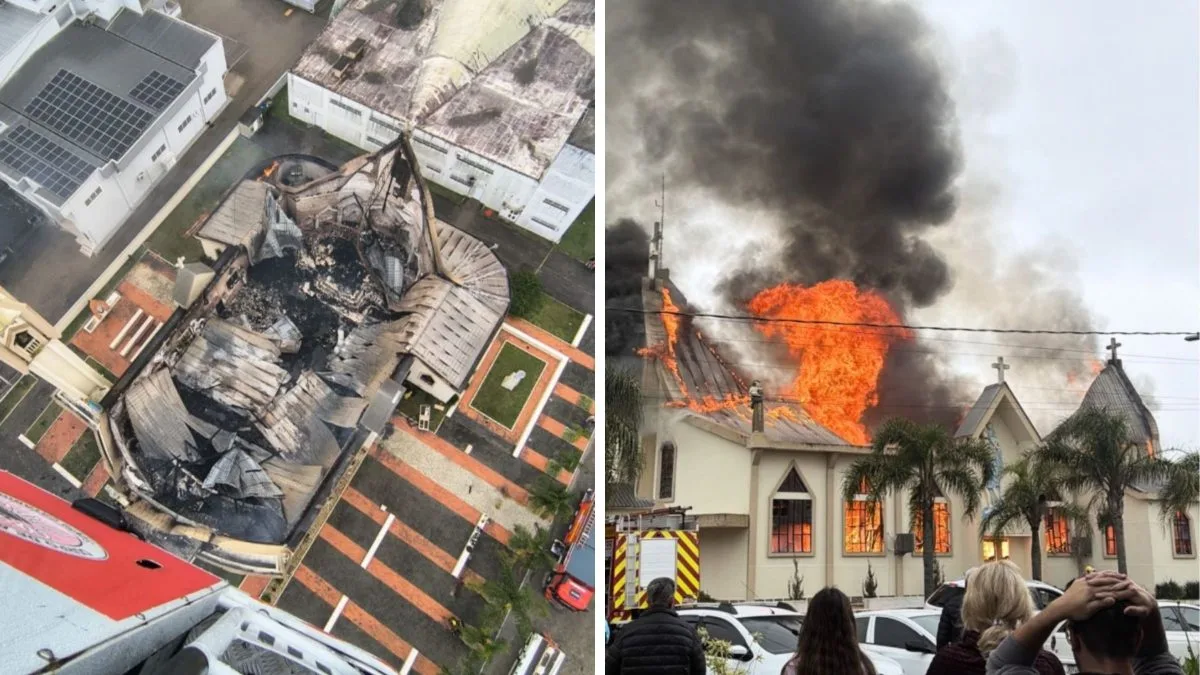 Igreja destruída por incêndio em SC já foi alvo de desvios de ex-funcionário que passaram de R$ 100 mil