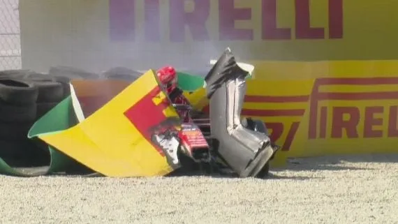 La revelación sobre el estado de salud de Charles Leclerc tras el fuerte accidente en el GP de Italia de Fórmula 1