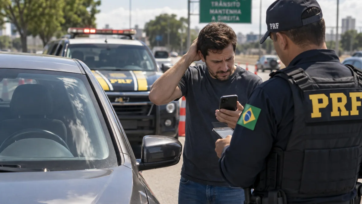 Motorista recebe do vendedor o CRLV digital salvo no celular, é parado meses depois e descobre que o arquivo continuava abrindo mesmo estando vencido