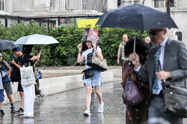 Met Office names 26 areas facing downpours on Thursday as weather maps turn blue