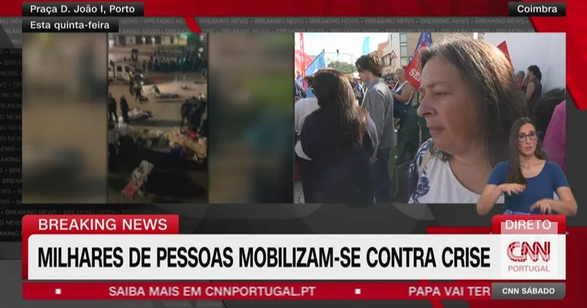 Manifestantes em Coimbra pedem ao Governo uma "vida digna como aquela" que os ministros têm