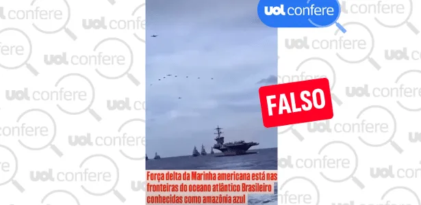É falso que navios militares dos EUA foram vistos na costa brasileira