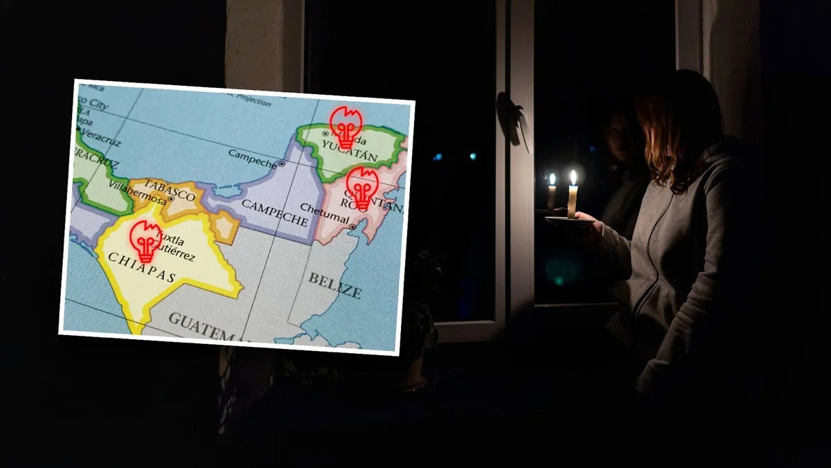 No hay luz en el sureste: Reportan apagones en Yucatán, Quintana Roo y Chiapas tras desconexión de líneas