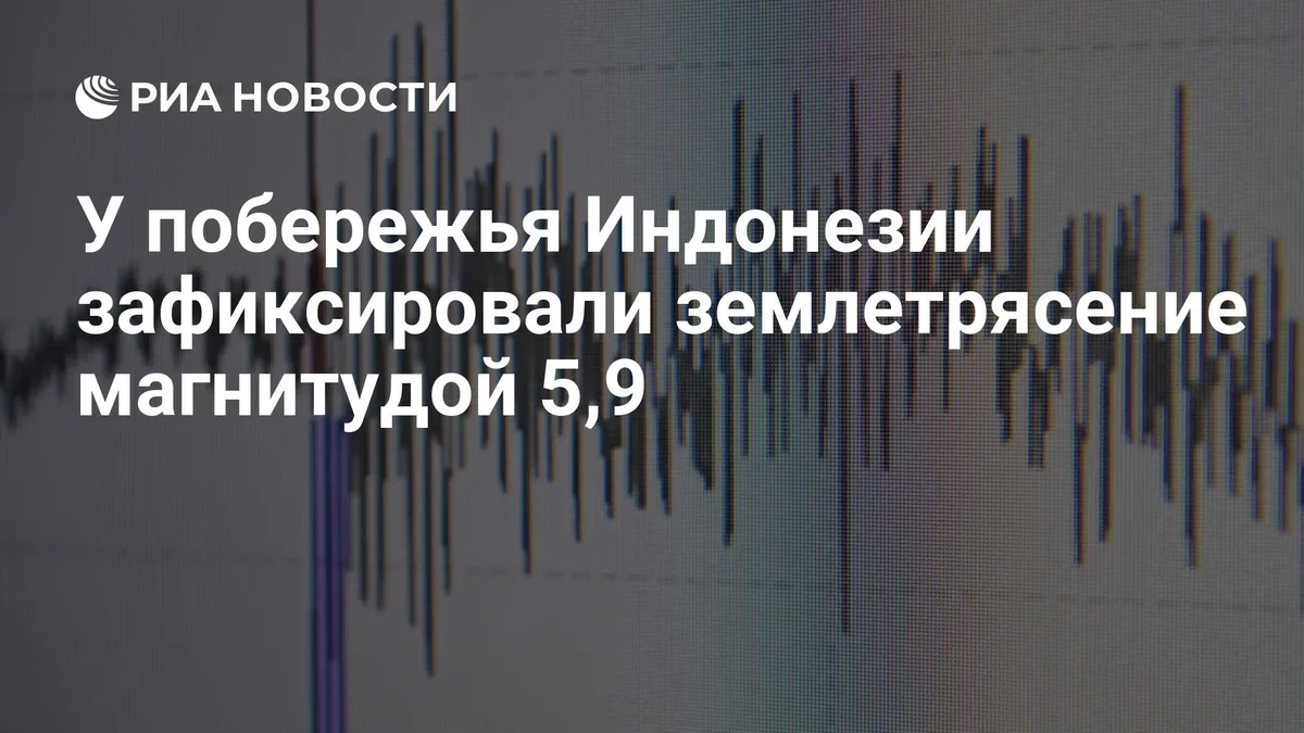 У побережья Индонезии зафиксировали землетрясение магнитудой 5,9