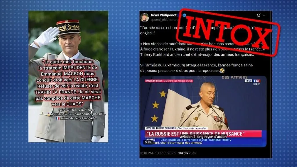 Thierry Burkhard, l’ex-chef d’état-major des armées françaises, n’a jamais prononcé ces phrases
