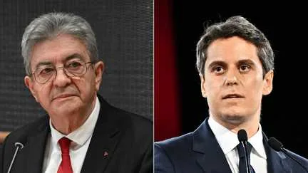 Gabriel Attal et Jean-Luc Mélenchon : un duel permanent, avec l'élection présidentielle en ligne de mire