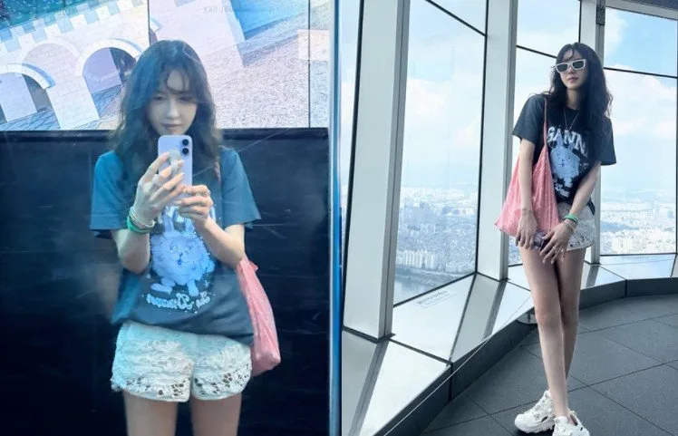 이지아, 일상에서도 빛나는 동안 미모…48세 몸매 관리 비법은