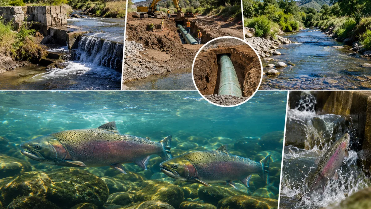 California buried a gas pipeline and removed its final barrier; salmon returned after 70 years