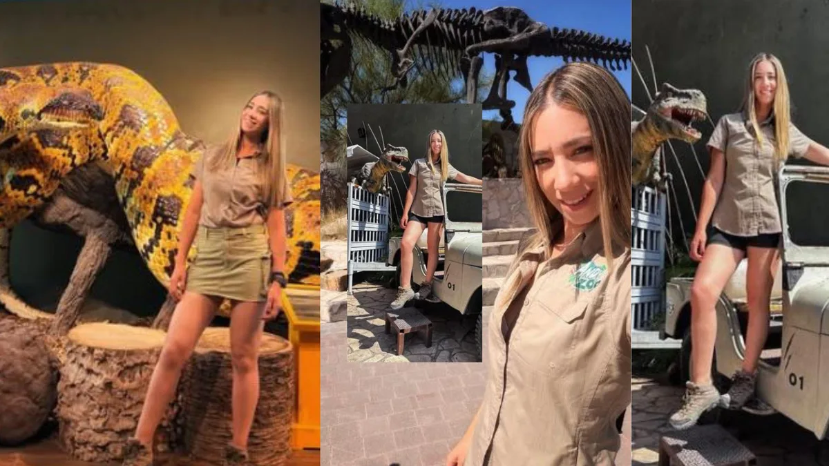 La creadora de contenido Andy Zoo queda fascinada con el Museo del Desierto durante su visita a Saltillo
