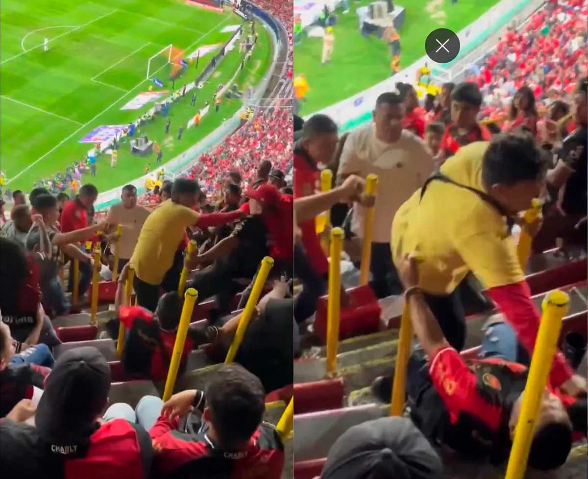 Violencia en el futbol: captan a vendedor del Estadio Jalisco dando golpiza a dos aficionados