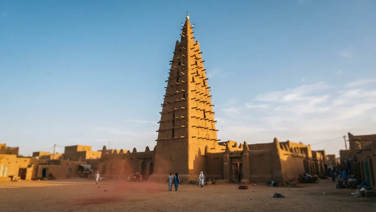 Uma cidade de terra vermelha ergueu muralhas no Sahel: Agadez cresceu no cruzamento de caravanas que atravessavam o Saara