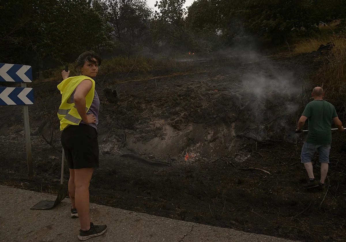 Dan por controlados los incendios de O Riós (Orense) y Moaña (Pontevedra)