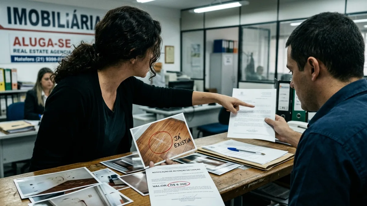 Inquilina entrega apartamento pintado depois de quatro anos, mas imobiliária retém caução de R$ 6.200 por marcas que já apareciam na primeira vistoria
