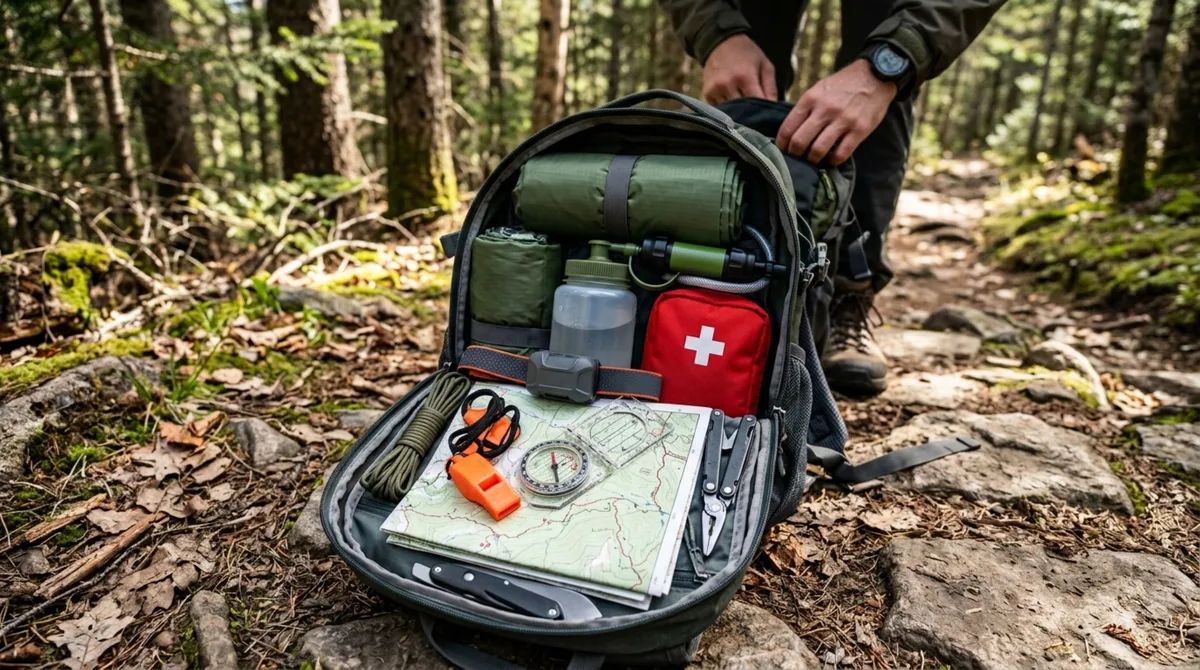 Um kit de sobrevivência que cabe em uma pequena mochila pode resolver problemas de água, orientação, abrigo, primeiros socorros e sinalização antes que uma situação simples saia do controle