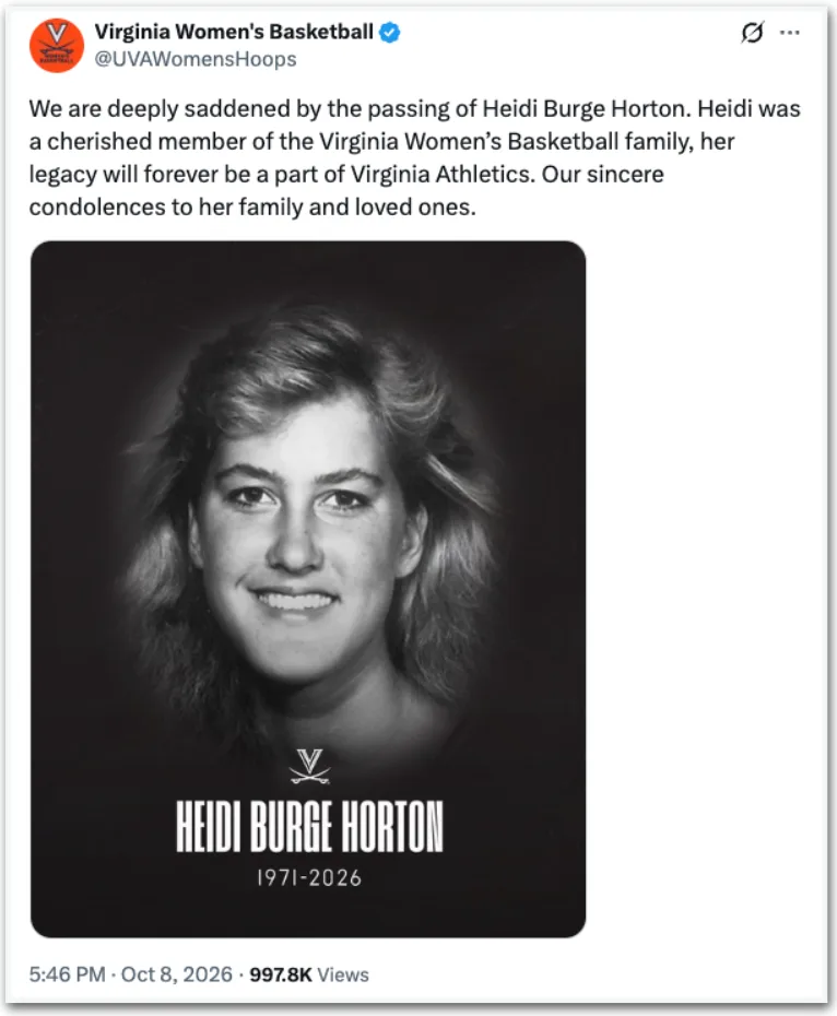 Morre Heidi Burge, ex-jogadora de basquete que inspirou filme da Disney
