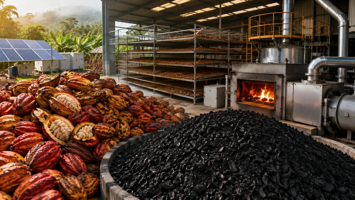 Vietnamese cocoa processor turns 5,000 tons of waste pods into heat, cutting drying time