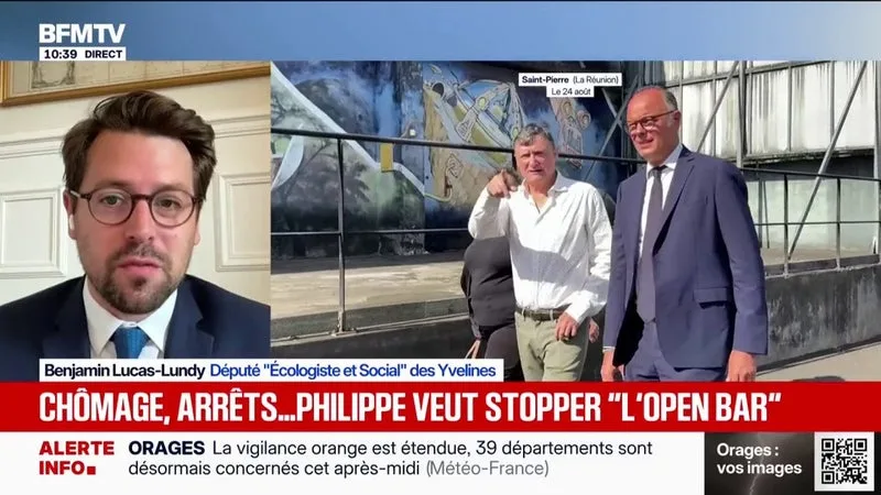 Réduction de la durée d'indemnisation du chômage: "Édouard Philippe se radicalise", juge Benjamin Lucas-Lundy, député Écologiste et Social