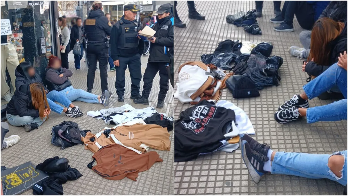 Detuvieron a cuatro mujeres y a un hombre acusados de haber robado ropa en distintos locales de la calle Avellaneda