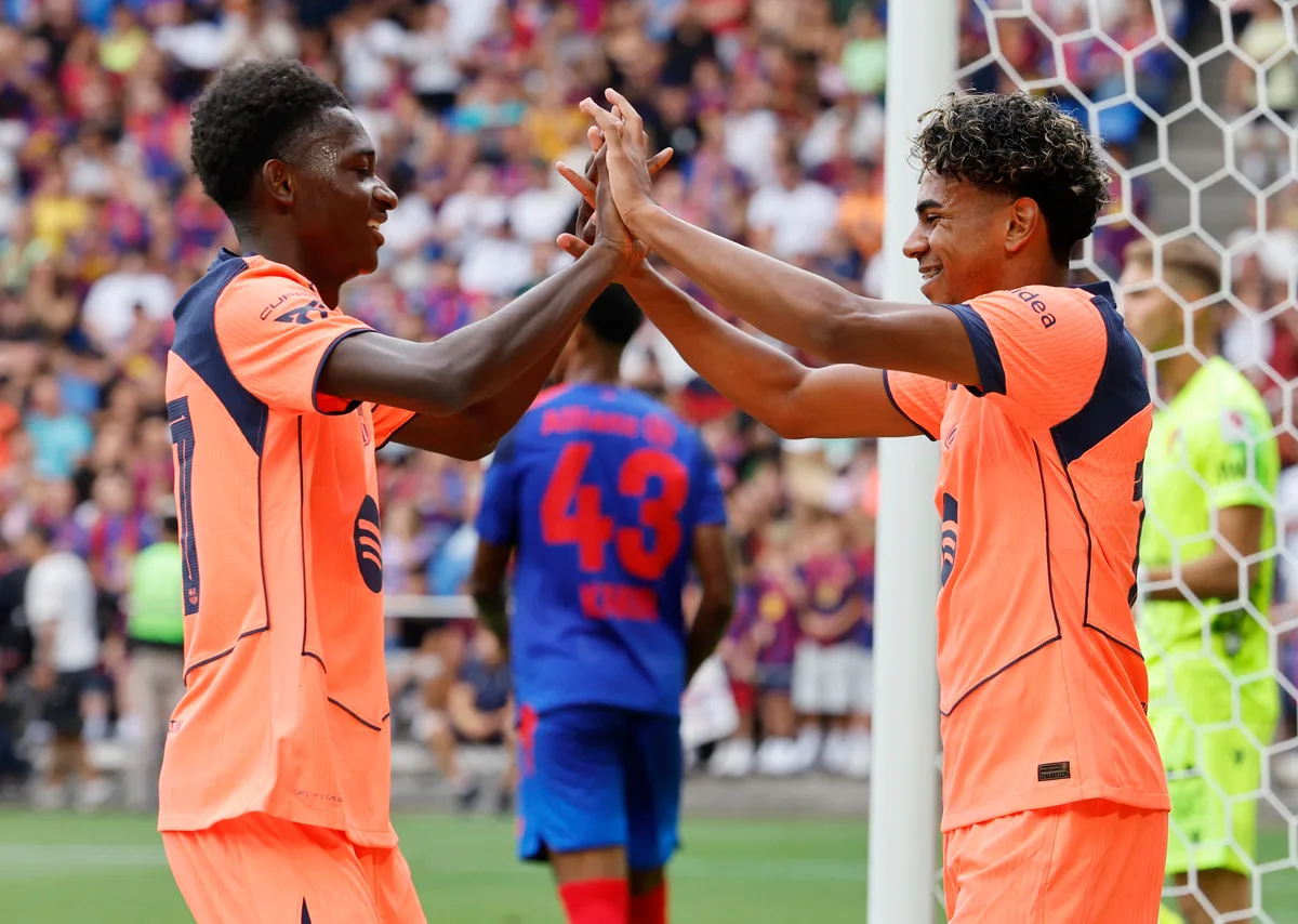 Com gol de reforços e Yamal, Barcelona goleia em amistoso