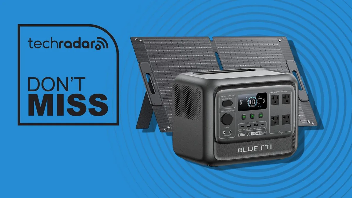 'Small, lightweight, portable yet powerful': Bluetti Elite 100 V2 solar generator bundle provides emergency backup at home and portable power on the road and it's 43% cheaper right now