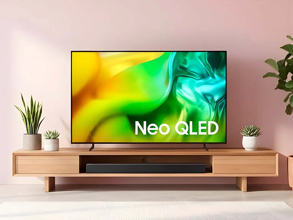 Televisión Samsung con inteligencia artificial y retroiluminación por zonas. Tiene precio de remate