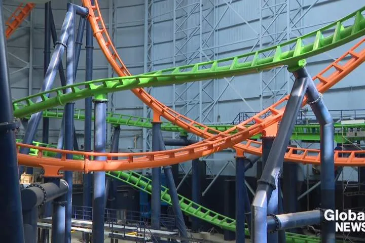 Galaxyland’s new Nerf roller-coaster nearly complete at West Edmonton Mall