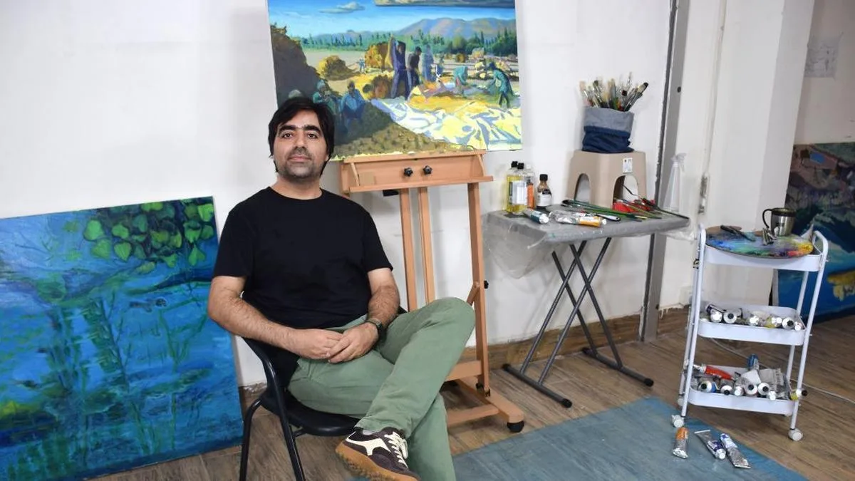 Why Kashmiri artist Azim Hassan paints home, memory and loss from China