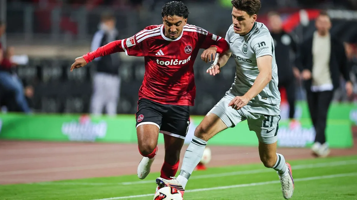 0:2, 3:2, 4:3, 4:4: Topspiel-Spektakel: Nürnberg und Wolfsburg spielen 4:4