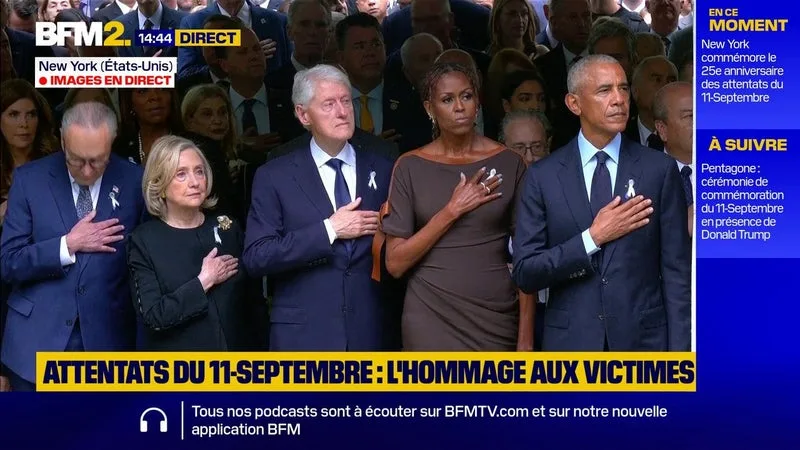 Attentats du 11-septembre: les commémorations débutent à New York avec l'hymne américain et une minute de silence