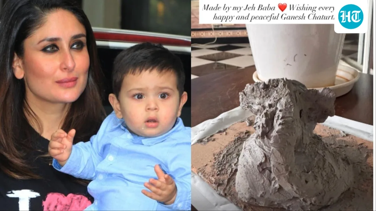 Kareena Kapoor shares glimpse of 5-year-old Jeh making Ganesh idol with Saif Ali Khan: ‘Happy Ganesh Chaturthi’
