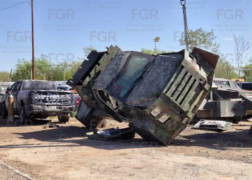 Destruyen en Tamaulipas 25 vehículos ‘monstruo’ con blindaje artesanal
