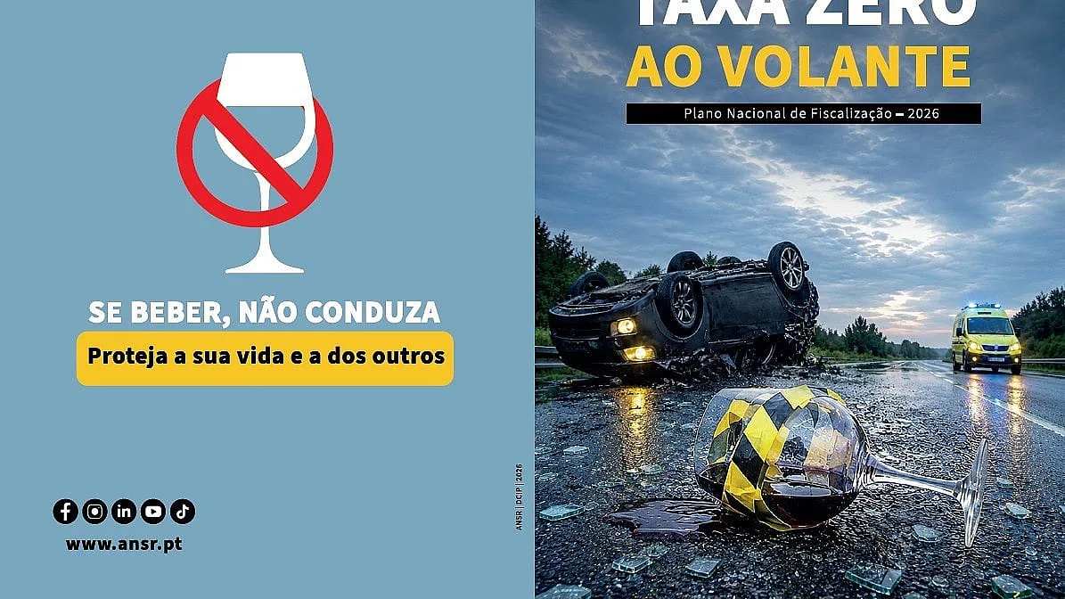 “Taxa Zero ao Volante”: campanha contra condução sob efeito de álcool começa terça-feira