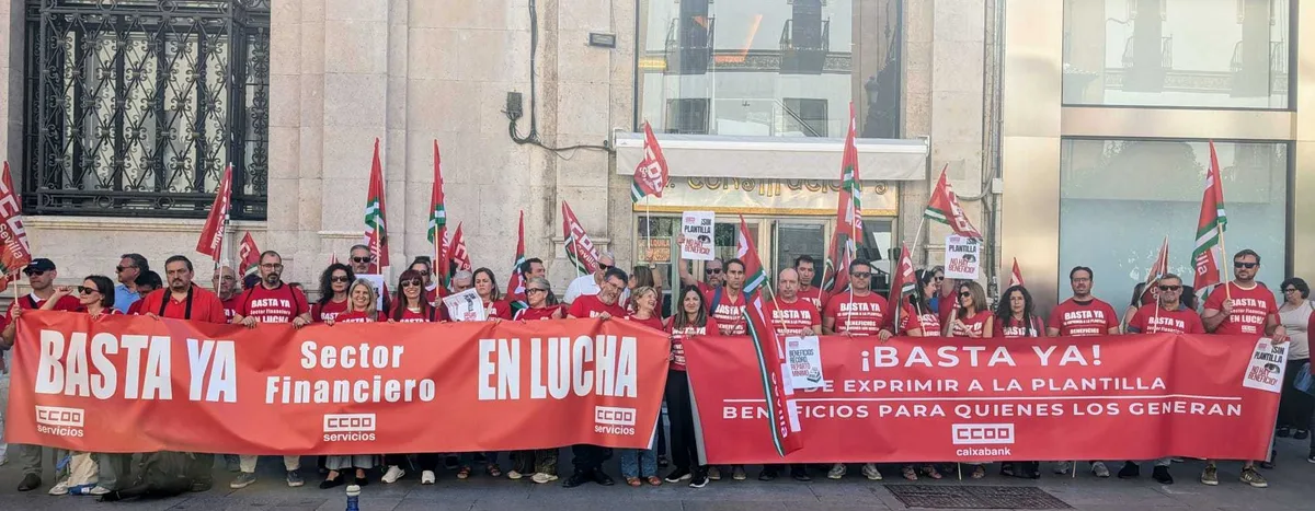 CCOO prepara un "otoño caliente" de protestas contra la banca por las condiciones de las plantillas pese a los beneficios récord