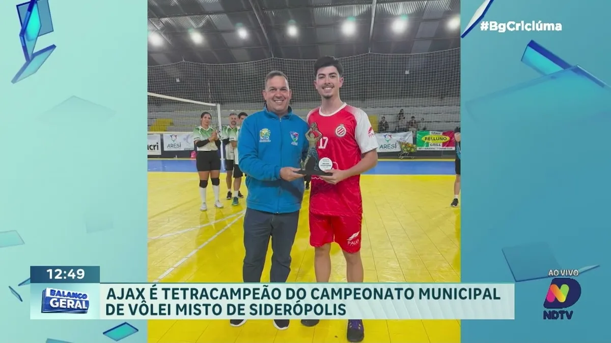 Ajax conquista o tetra no volei misto de Siderópolis