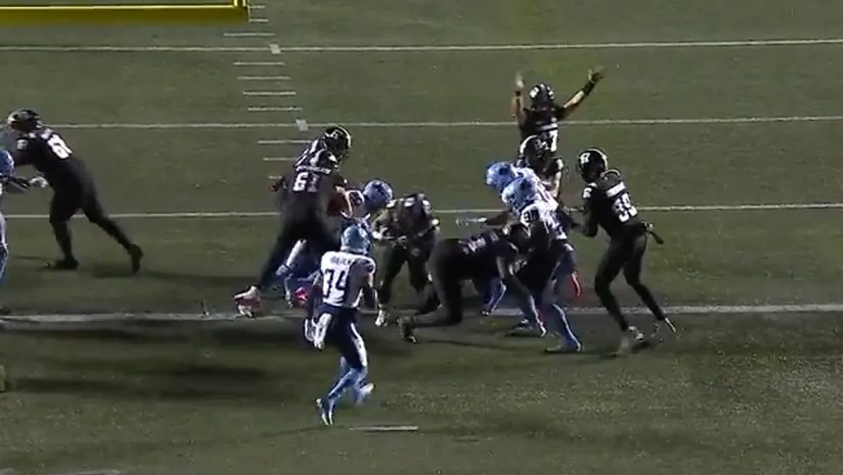 Adeboboye punches through Argonauts’ defence for Redblacks TD
