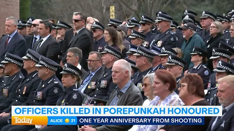 Slain police officers honoured one year on