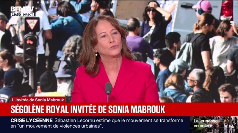 Mobilisation lycéenne: "On ne peut pas leur laisser cette dette générationnelle", assure Ségolène Royal
