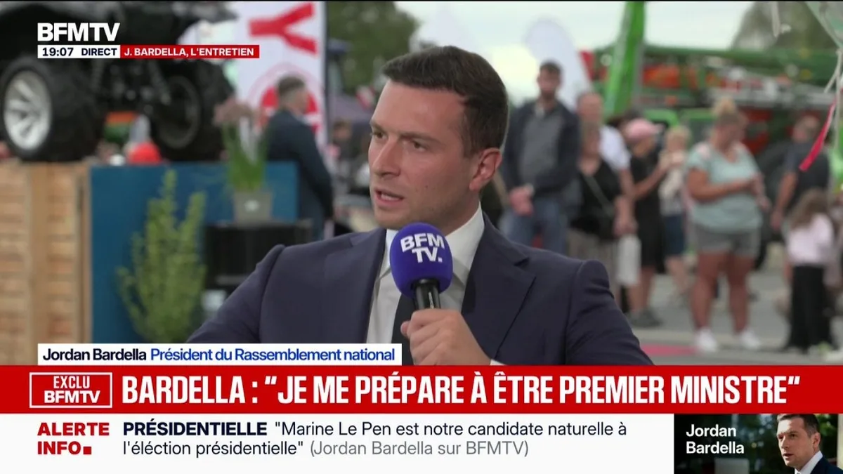 Candidature de Marine Le Pen: "Ce que je peux ressentir n'a aucun intérêt", affirme Jordan Bardella