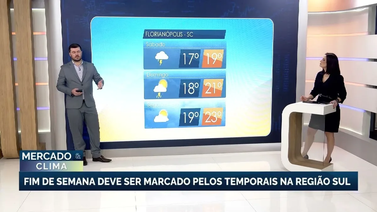 Finais de semana com temporais no sul e calor intenso no restante do Brasil